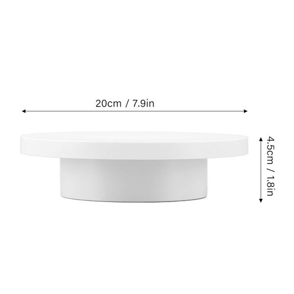 Roterande displaystativ Vit Plug in Fjärrkontroll Lastbärande 3kg Automatisk roterande stativ för produkter Diameter 20cm / 7.9in