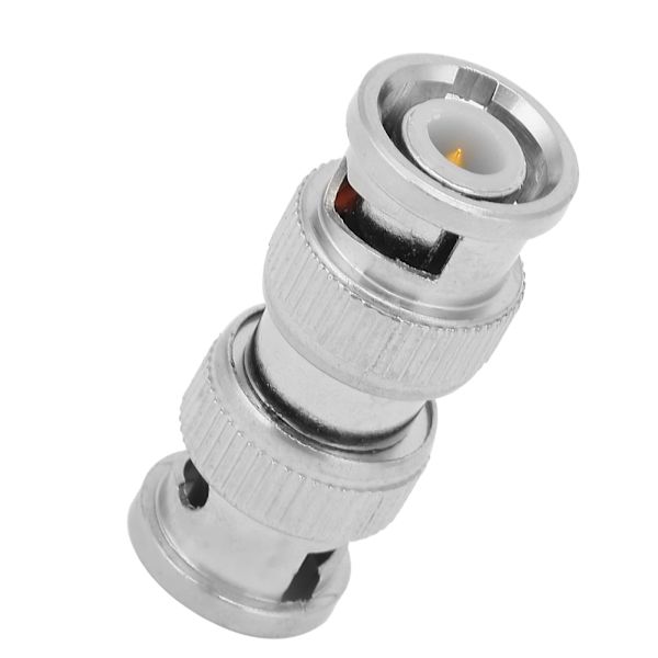 2 st BNC-hane till BNC-hane M/M koaxialkontakt RF-adapter för CCTV-säkerhetskamera