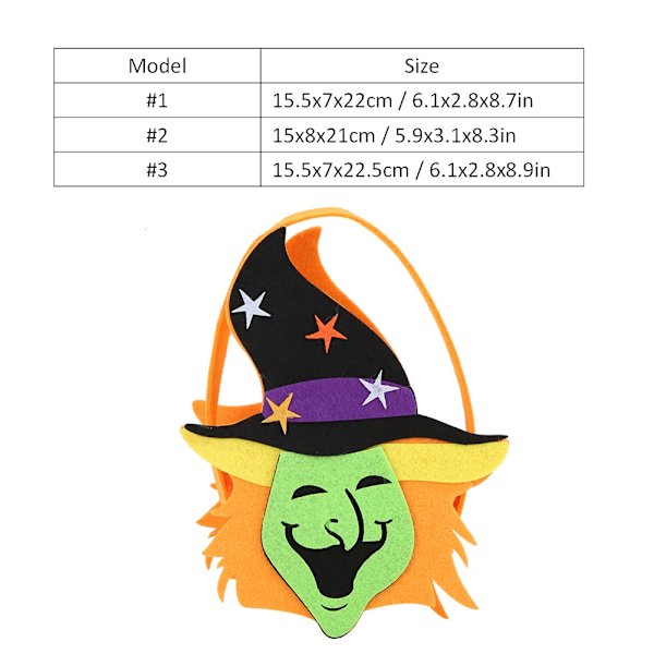 Halloween-godisväska, handväska för barn, festtillbehör, presentpåse, godispåse (#3)