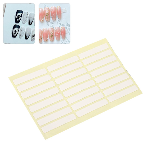 20 st Nail Art Dubbelsidig Monteringstejp Stark Limtejp Nail Art Verktyg Manikyr Display Stripbräda