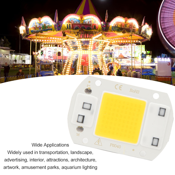 2 st LED COB-chip med hög effekt, drivrutinfri integrerad SMD-lampkula, ljusstark och effektiv vändbar COB-lampkula, varmt ljus, 30 W