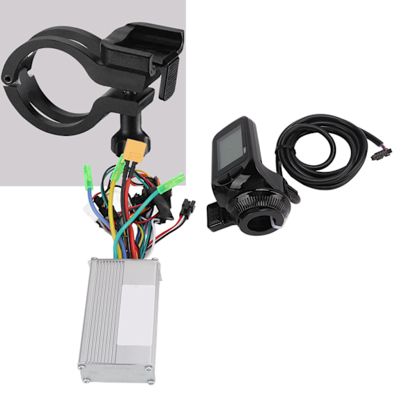 36/48/60V 350W Motor Borstlös Controller Elektrisk Cykel 3 Lägen Sinusvåg Controller Kit med LCD Display Panel Växelspak