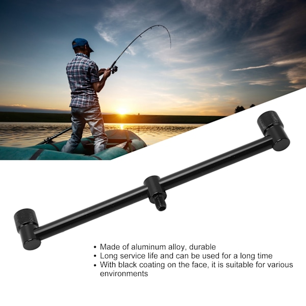 Fiske Spöhållare Aluminiumlegering Slitstark Hållbar Lättförvarad Använd Fiske Spöhållare för Utomhusfiske (2 Huvud 25cm Fäste 2st Fästehuvud