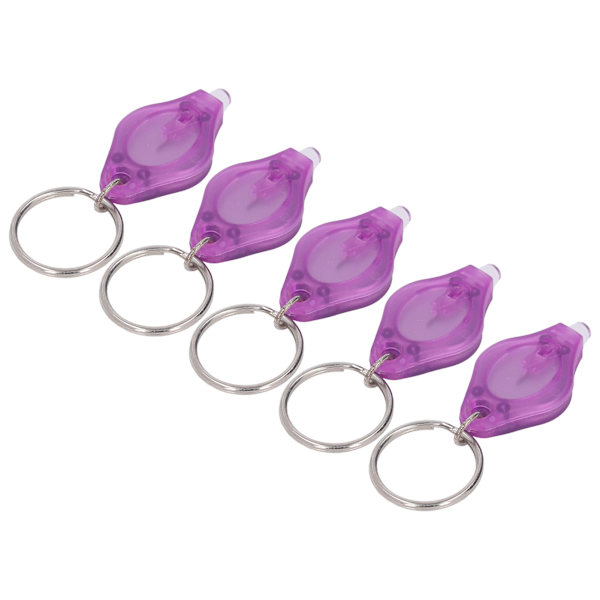 5 st UV Mini Nyckelring 365nm 395nm Våglängd Bärbar LED Lila Ljus UV LED Nyckelring Ficklampa