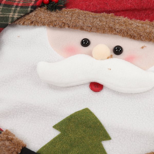 2 st julstolsryggskydd dekorativa vävda tyger gammal man snögubbe tema semester middagsstolsskydd