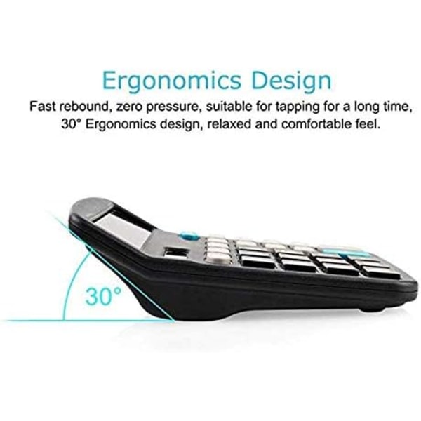 Bärbar Miniräknare, Sol- och Batteridriven, Ergonomisk Design Underlättar Användning, Brett Tangentbord Säkerställer Noggrannhet, Ökad