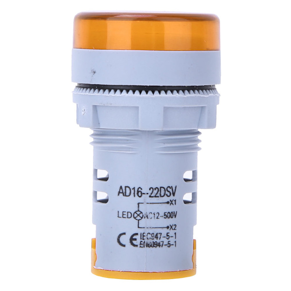 AD16-22DS LED-indikatorlampa Digital display Voltmeter AC 60V-500V Spänningsmätare Gul