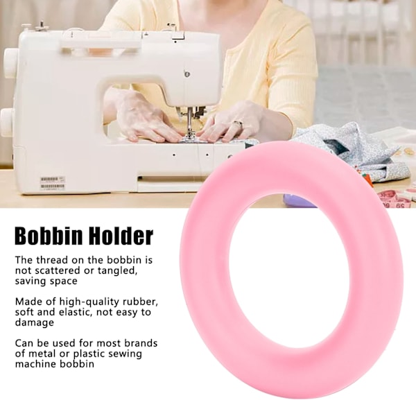 Spolehållare DIY Gummiband Söt Rund Förvaring Organizer Verktyg för Metall Plast Symaskins Spolar Rosa