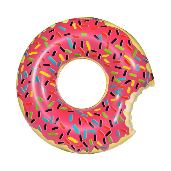 Flytande föremål i barnpool uppblåsbar donut pool flytande simring en person poolparty