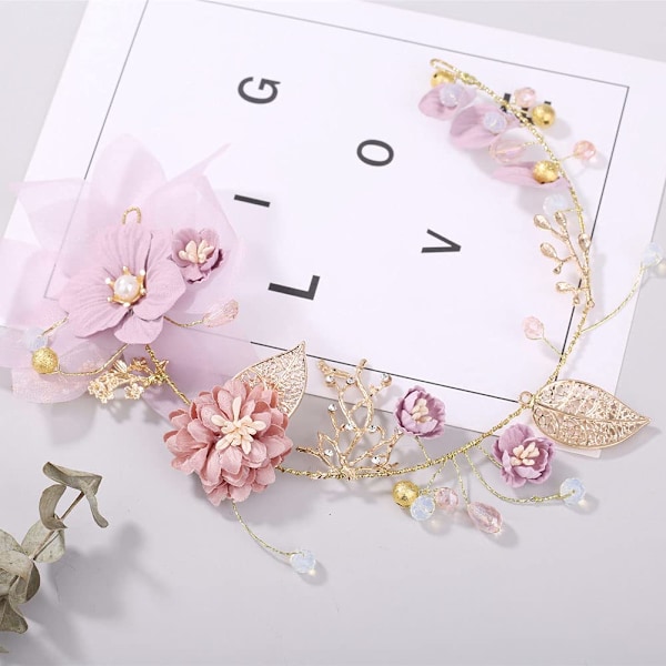 Lämplig för dotter, barnbarn, väns barn, student, bröllopstiara, komfort och passform, elegant blomdesign, idealisk för jul, födelsedag, årsdag