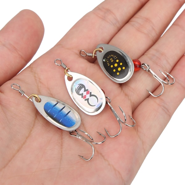 10 st Fiske Spinner Hård Metall Beten Kit Set Spinnerbait Fisketillbehör med Box