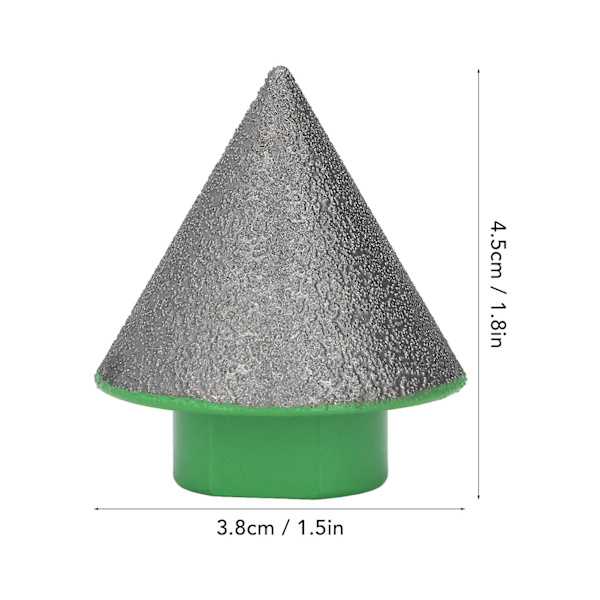 M14 Grön Diamant Fasningsfräs Enkelt Handhavande 60° Basvinkel Fräs för Polering Formning 38mm/1.5in