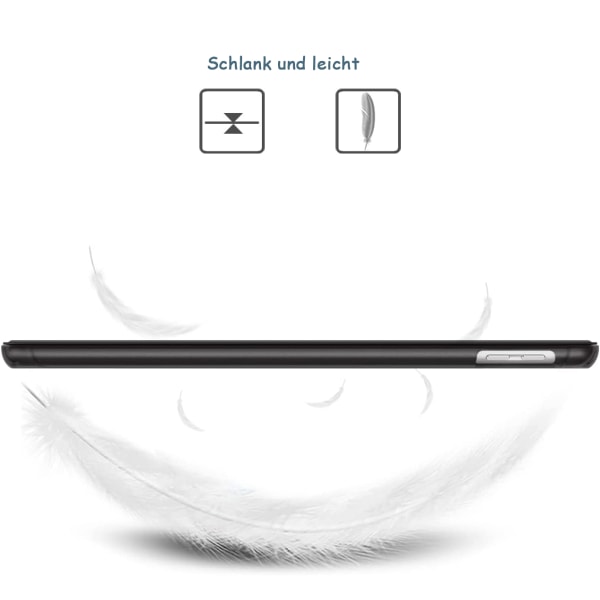 Hülle für iPad 9. Generation 2021 / 8. Gen 2020 / 7. Gen 2019 10.2 Zoll mit Stifthalter, Ultradünn Leichte Schutzhülle mit transparenter