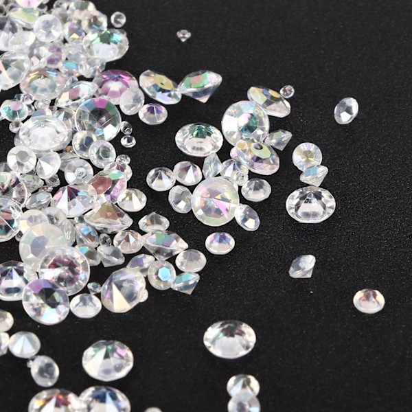 4000 st akryl strass, giftfria, luktfria, AB-färg, blandade 3/6/10 mm, för gör-det-själv-smycken, dekorationer, konst och hantverk