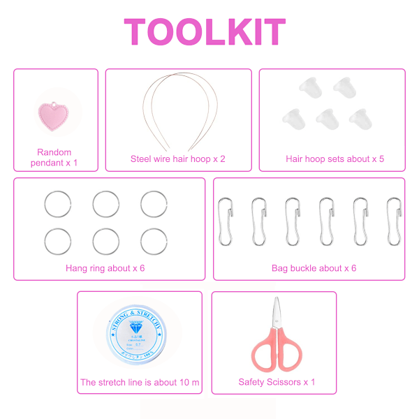 Pärlor för trådning, DIY pärlset, armband, gör dina egna barns smyckessnören, bokstavspärlsmycken, smyckeshantverk, födelsedagspresent till flickor