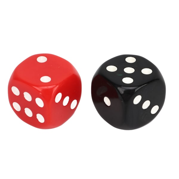 20PCS 6-sidig tärningsspel set säkert vattentätt svart rött bordsspel tärning för klubb bar fest