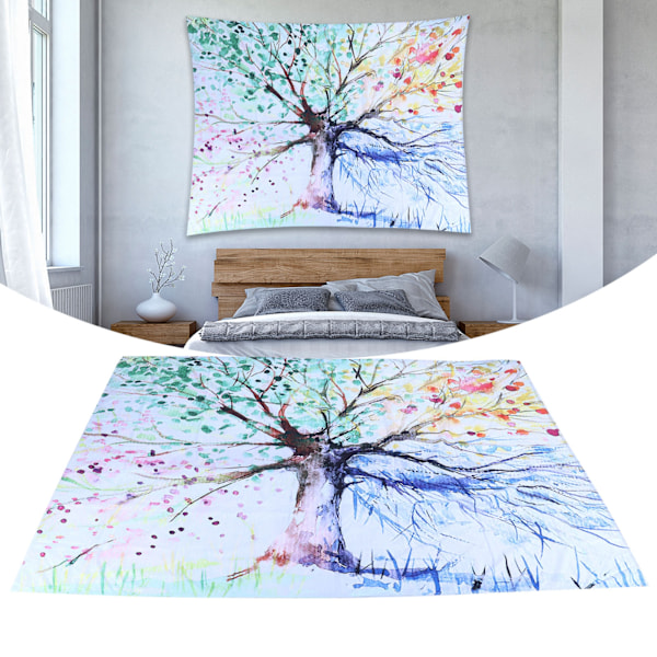 Tapestry Fashion Landscape Tree Pattern Väggbonad Filt för Heminredning Vardagsrum Sovrum Sovsal 200x150cm