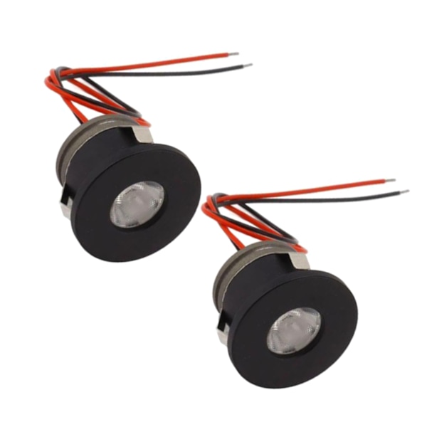 2 ST Små LED Spotlights 1W 80LM Aluminium Infällda Mini Spot Lampor Tak Downlight för Klädsel Studierum Bil