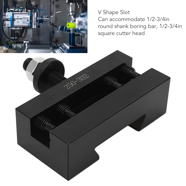 Snabbväxlande Verktygshållare för Svarvning och Fräsning, Justerbar Verktygshållare för 13‑18 tum Svarv