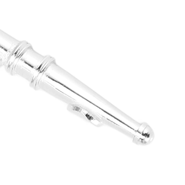 Miniatyrflöjt Brosch Hög Simulering Utsökt Miniatyrflöjt Modell Musikalisk Brosch för Musikälskare Silver