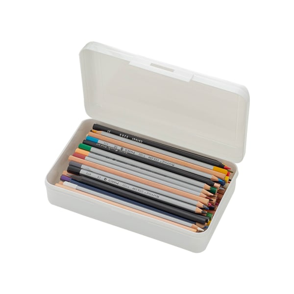 Pennlåda i färgad plast, pennaskar med stor kapacitet för barn