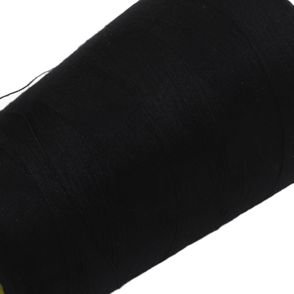 2 st 402 Sergertråd Premium Polyester Fray Resistant Fadeless Hållbar Robust Allmänt Använd Svart Tråd