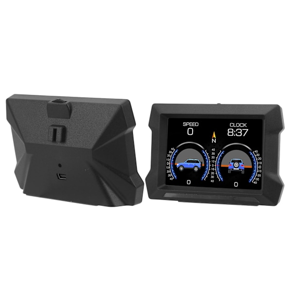 Universal Bil-HUD OBD2 GPS Mätare Display med Lutningsmätare Överhastighetsvarning för Fordon