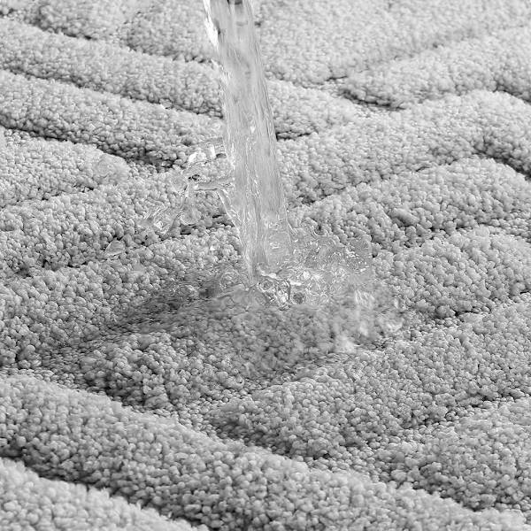 Badrumsmatta, mjuk mikrofiber badrumsmatta, vattenabsorberande, djupluggad badrumsmatta, halkfri tvättbar, fluffig badrumsmatta för dusch, badrum, badkar