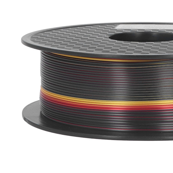 Silke Filament 1.75mm PLA Trippel Färg Guld Röd Svart Stark Hållfasthet 3D-skrivarfilament