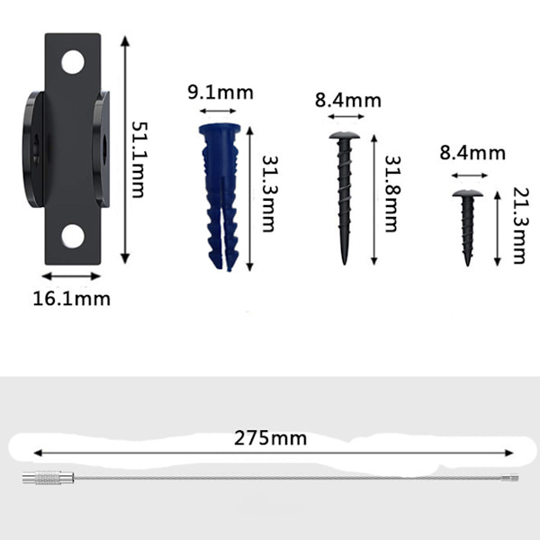 Möbelremmar (10-pack) Barnsäkring Metall Anti-Tip Möbelförankringssats, Möbelväggremmar Säkra Tung Fallande Möbelförebyggande Remmar