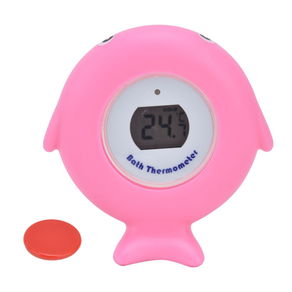 Baby Bad Elektronisk Termometer Söt Fiskformad LCD Dusch Temperaturmätare för Badkar SimbassängRosa