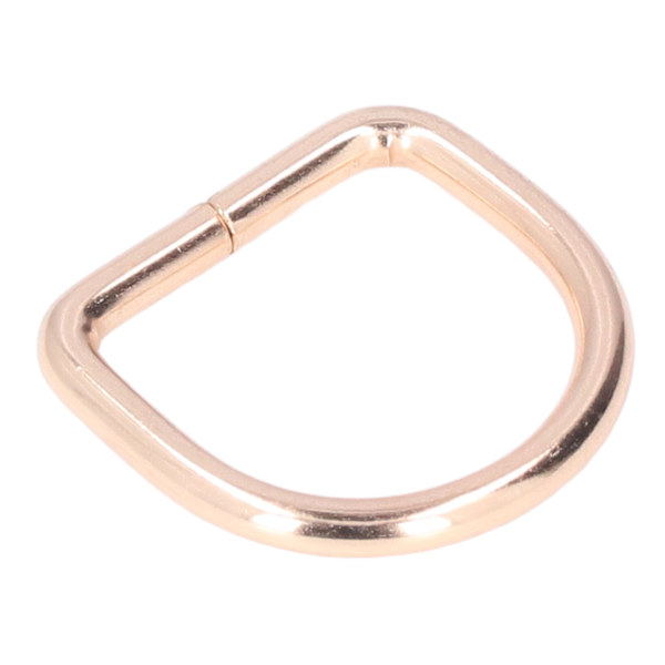 20 st metall D-ringar hållbara järn blekfri färg brett användningsområde utsökta D-ringar för DIY handväska ryggsäck gyllene 3x20x20mm
