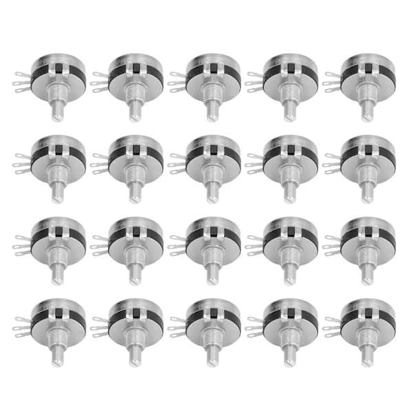 20-pack Potentiometer-sortimentssats Enkeltvarvs Kolfilm Rotationskonisk Komponent WTH118‑2W2K2