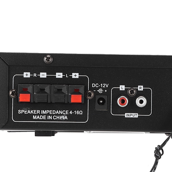 2-kanals förstärkare Mini Bluetooth USB/FM Smart Digital med fjärrkontroll EU-kontakt 220V