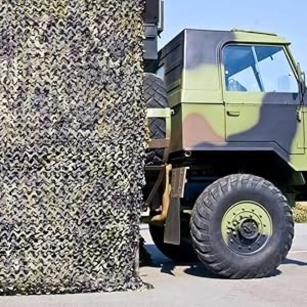 Camo Netting Camouflage Net, Bulk Roll Sunshade Mesh Nets för jakt Blind Shooting Military Theme Party Dekorationer