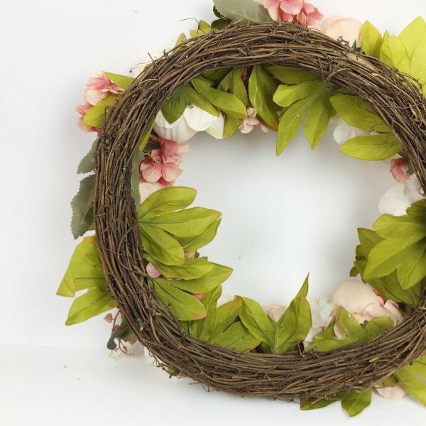 Pionkransar för ytterdörr konstgjord vår sommar blomma dörrkrans höstkransar för utomhusbröllop vägg hemkrans dekor