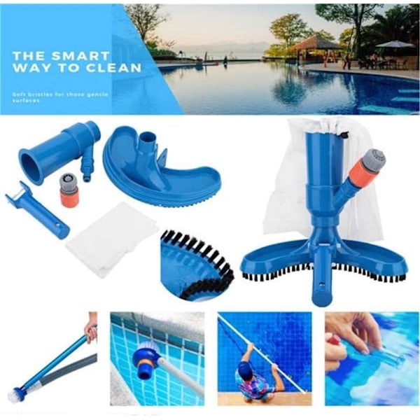 Simbassäng spa borste pool dammsugare pool dammsugare bärbar sugborste sugmunstycke rengöring för damm fontän bubbelpool rengöring