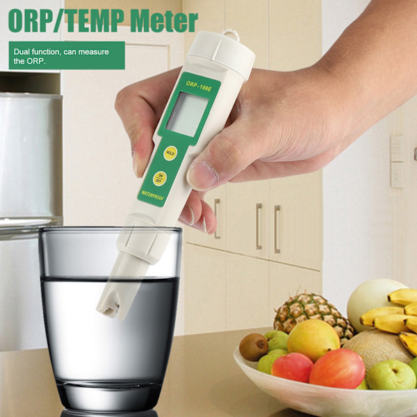 2 i 1 Digital ORP/TEMP Meter Tester Akvarium Pool Hydroponisk Vattenmonitor