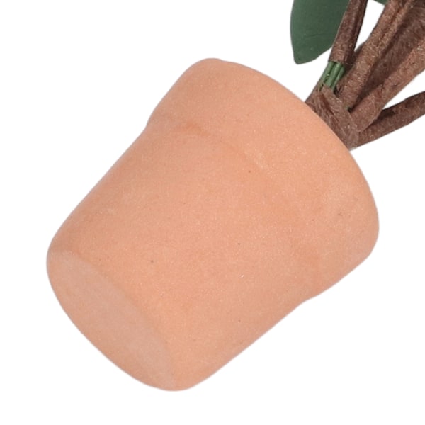 1:12 Skala Dockhus Miniatyr Bonsai Växt Krukväxt Lera Keramik Heminredning Mini Orange Träd