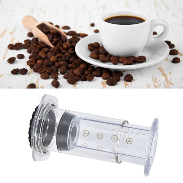 Tryckfilterkanna Bärbar Handpress Kaffekanna Dropptyp Filterpresskanna för Hushållskök