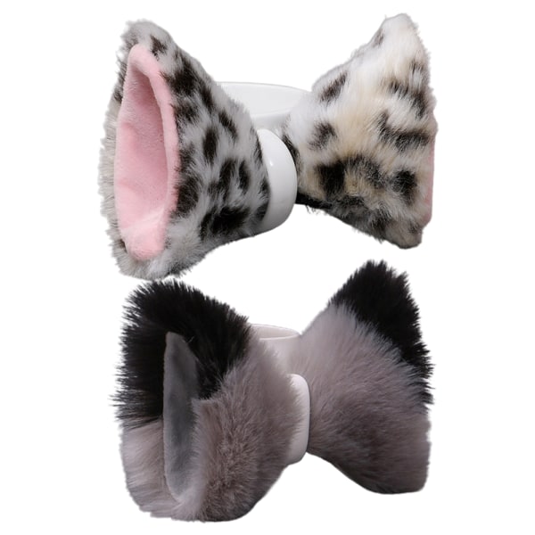 2 par kattöron Hårklämmor Halloween Fox Cat Hårnåls pannband