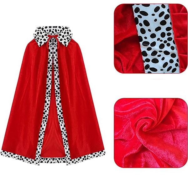 Prins Cape Barn, Pojke Kung Cape Royal Mantel med Krona, Prins Kostym för Prins Fest, Cosplay, Halloween, Barnens Dag, Karneval,