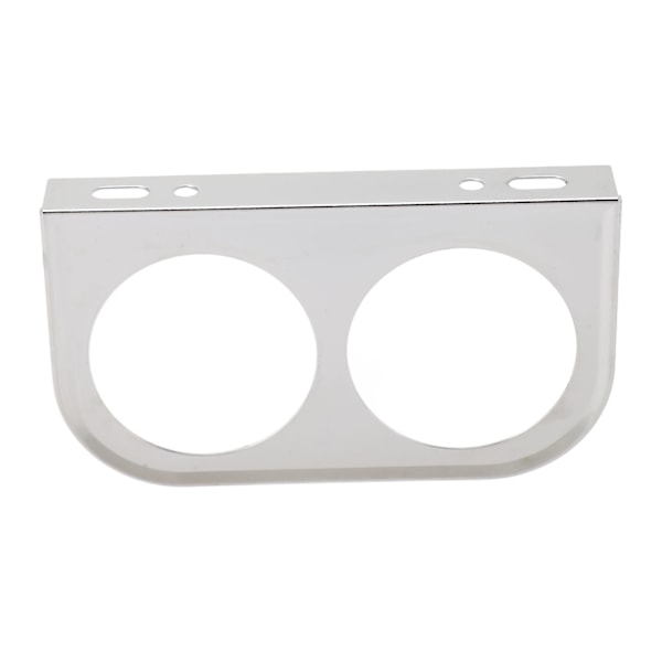 2 Håls Mätarpanel 2‑1/16 Tum 52MM Universal Metall Bilmätare Fäste Instrumentpanel Silver