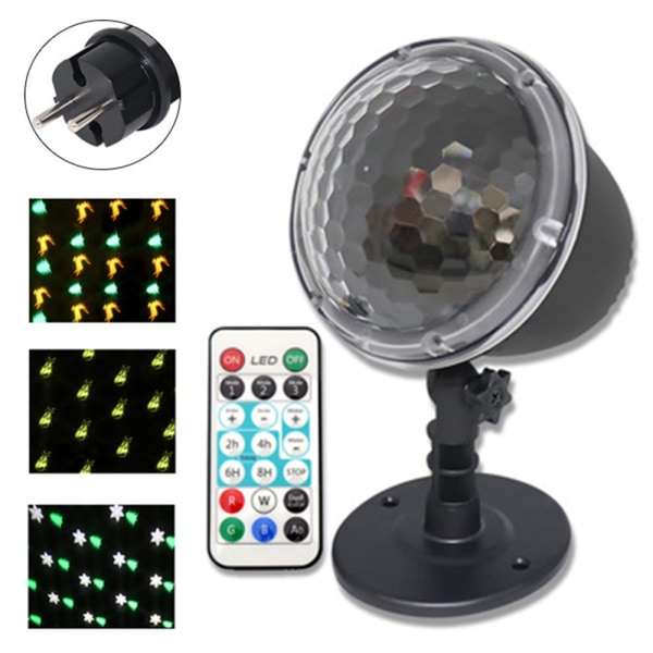 LED-projektionslampa med fjärrkontroll rörligt prickmönster