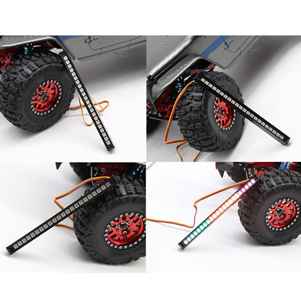 7 färger RC bil tak LED ljusramp 20 ljuseffekter 24LED taklampor för 1/10 fjärrkontrollbil Universal
