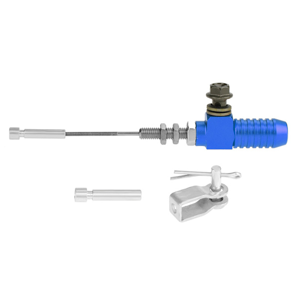 M10x1.25mm Universal Motorcykel Hydraulisk Koppling Huvudcylinder Stapel Bromspump Blå
