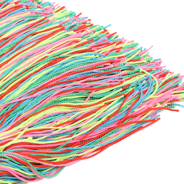 5 Färger Blandade Tofs Nylon Tråd Flerfärgad Frans Dekoration Hem Kläder Dekoration