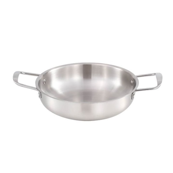 Koreansk Ramen Kastrull med Handtag Rostfritt Stål Snabb Uppvärmning Praktisk Nudelgryta för Soppa Liten Varm Gryta 18cm/7.1in (Originalfärg)