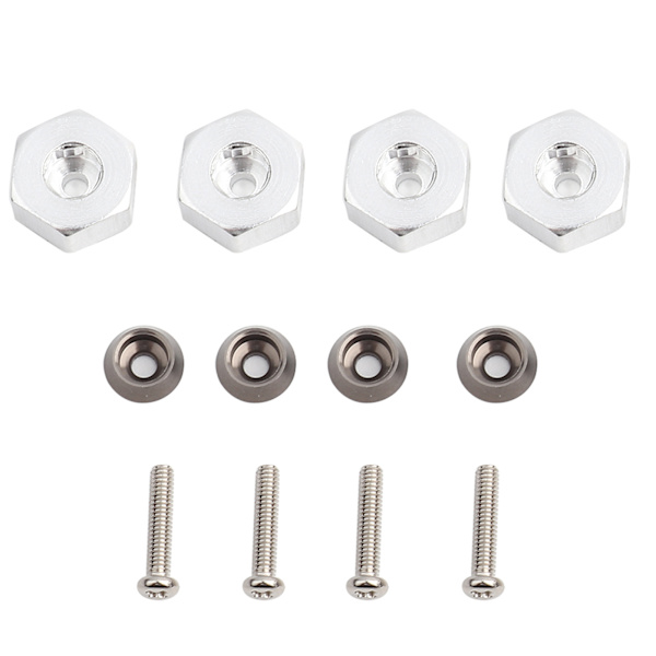 Aluminiumlegering 5mm till 12mm hjulnavadapter för WPL 1634 RC-lastbil (Silver)