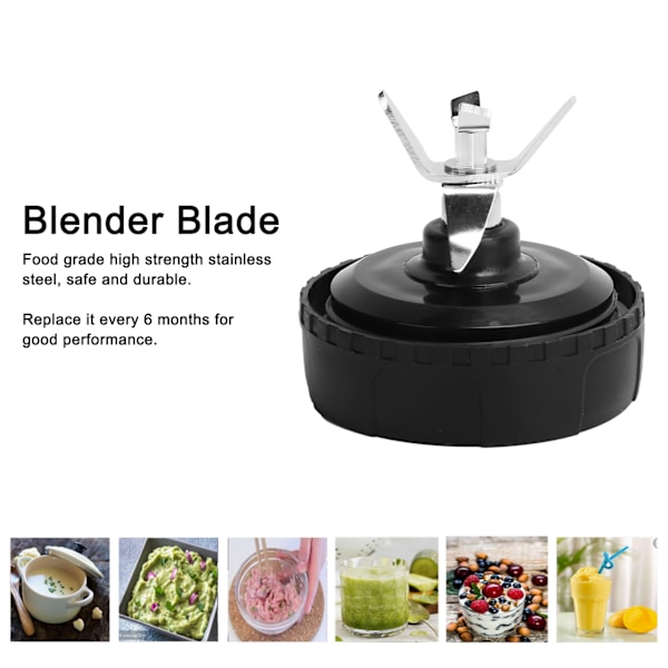 Ersättningsblad för Nutri Ninja, Extraktor Nutri Ninja Pro Blender, Rostfria stålblad med förinstallerad packning, 6 fenor för Ninja-blad